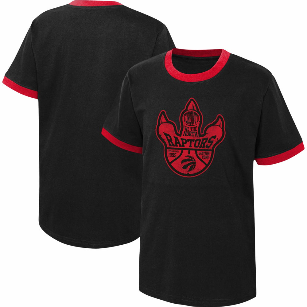 Black Toronto Raptors Youth Hoop City Hometown Ringer T-Shirt | NBA