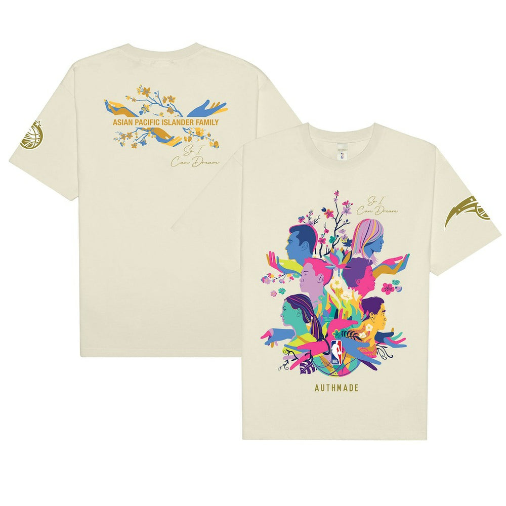Cream Orlando Magic AUTHMADE x NBA Unisex AAPI Dreamers T-Shirt | NBA