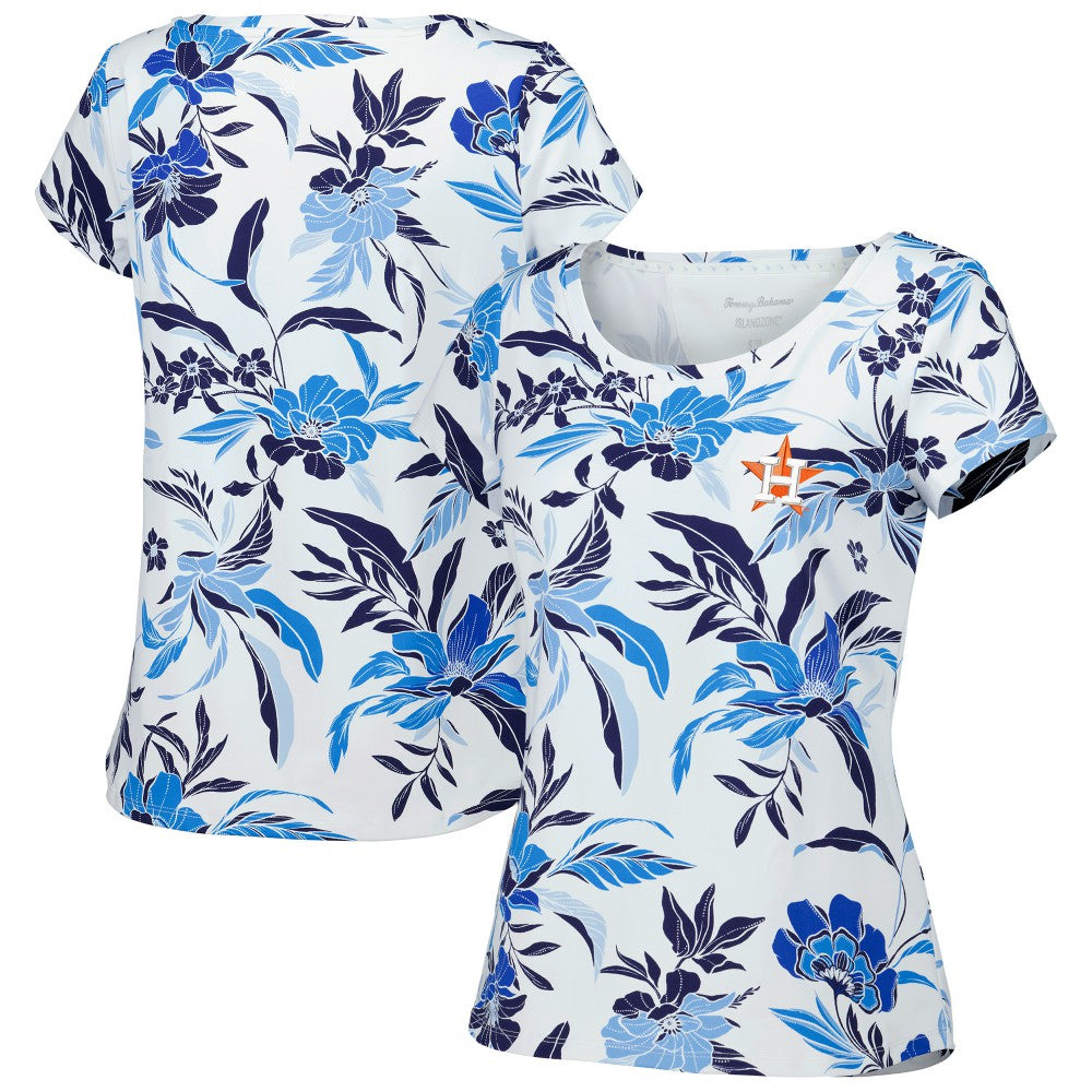 Houston Astros Tommy Bahama Women's Aubrey Romantic Blooms IslandZone T-Shirt - MLB T-shirts