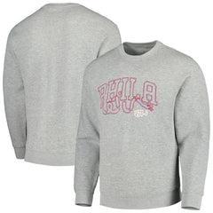 Heather Gray Philadelphia 76ers Stadium Essentials Unisex Element Logo Pop Pullover Sweatshirt | NBA