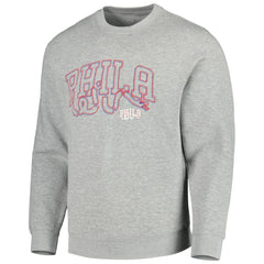 Heather Gray Philadelphia 76ers Stadium Essentials Unisex Element Logo Pop Pullover Sweatshirt | NBA