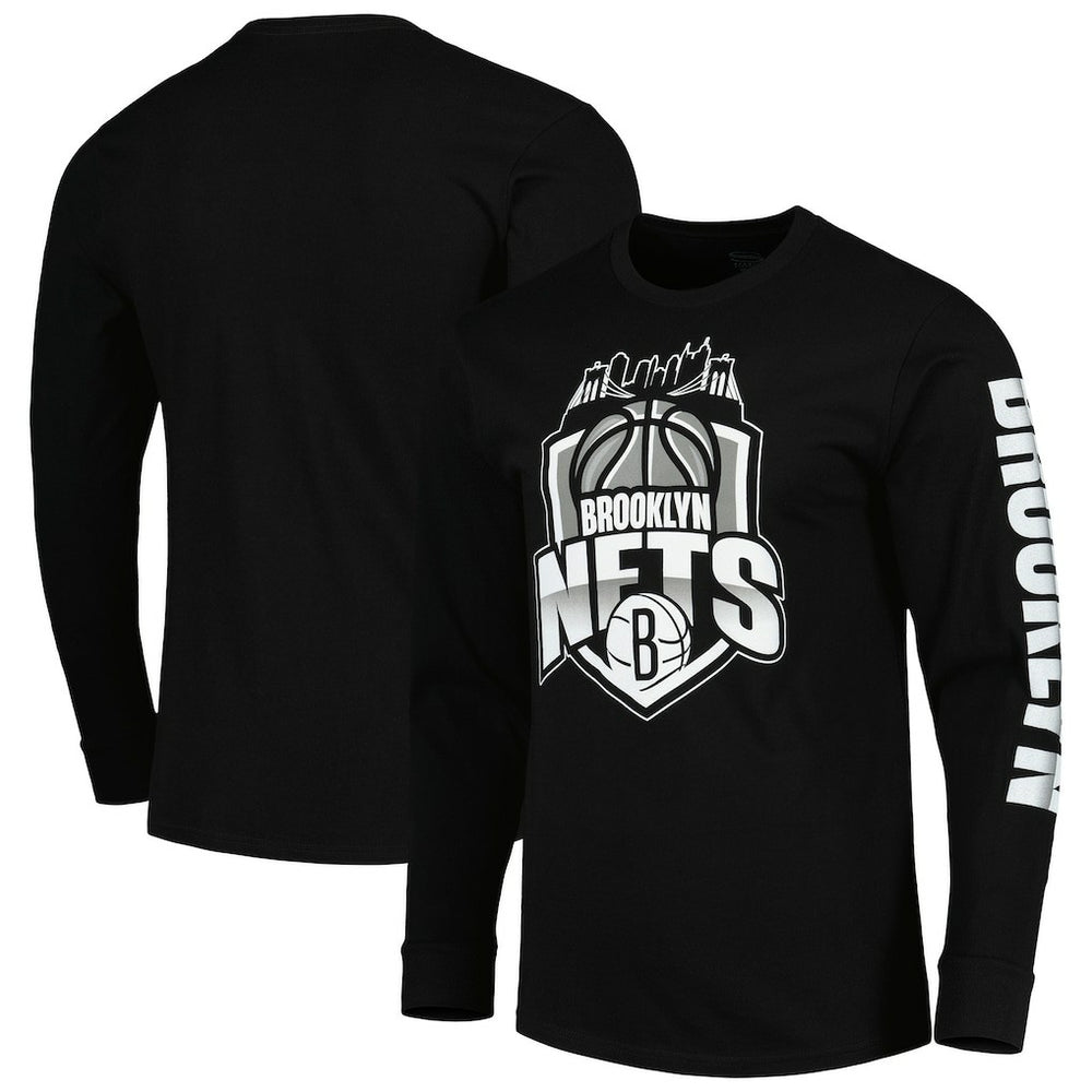 Black Brooklyn Nets Stadium Essentials Unisex NBA Crest Long Sleeve T-Shirt | NBA