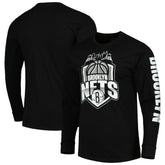 Black Brooklyn Nets Stadium Essentials Unisex NBA Crest Long Sleeve T-Shirt | NBA