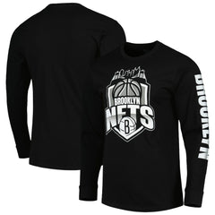 Black Brooklyn Nets Stadium Essentials Unisex NBA Crest Long Sleeve T-Shirt | NBA