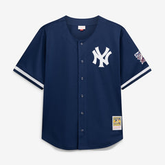 Derek Jeter New York Yankees Mitchell & Ness Cooperstown Collection Mesh Batting Practice Button-Up Jersey - MLB Jerseys