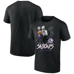 Black Domantas Sabonis Sacramento Kings Competitor T-Shirt | NBA