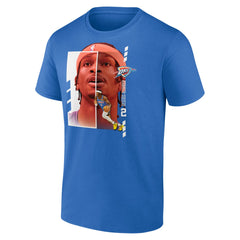 Blue Shai Gilgeous-Alexander Oklahoma City Thunder Player Name & Number Jump Pass T-shirt | NBA