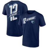 Navy Ja Morant Memphis Grizzlies Full-Court Press Name & Number T-Shirt | NBA
