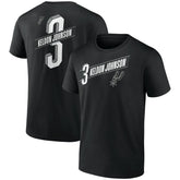Black Keldon Johnson San Antonio Spurs Full-Court Press Name & Number T-Shirt | NBA