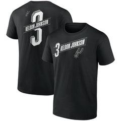 Black Keldon Johnson San Antonio Spurs Full-Court Press Name & Number T-Shirt | NBA