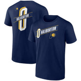 Navy Tyrese Haliburton Indiana Pacers Full-Court Press Name & Number T-Shirt | NBA