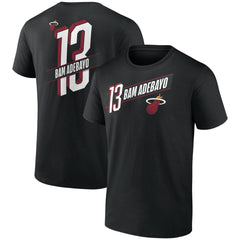 Black Bam Adebayo Miami Heat Full-Court Press Name & Number T-Shirt | NBA