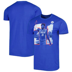 Royal Joel Embiid Philadelphia 76ers Stadium Essentials Unisex Player Skyline T-Shirt | NBA