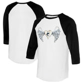 Miami Marlins Tiny Turnip Women's Angel Wings 3/4-Sleeve Raglan T-Shirt - MLB T-shirts