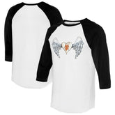 San Francisco Giants Tiny Turnip Women's Angel Wings 3/4-Sleeve Raglan T-Shirt - MLB T-shirts
