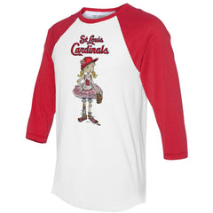 St. Louis Cardinals Tiny Turnip Women's Babes 3/4-Sleeve Raglan T-Shirt - MLB T-shirts