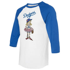 Los Angeles Dodgers Tiny Turnip Women's Babes 3/4-Sleeve Raglan T-Shirt - MLB T-shirts