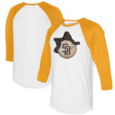 San Diego Padres Tiny Turnip Women's Baseball Bow 3/4-Sleeve Raglan T-Shirt - MLB T-shirts