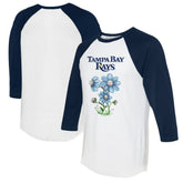 Tampa Bay Rays Tiny Turnip Women's Blooming Baseballs 3/4-Sleeve Raglan T-Shirt - MLB T-shirts
