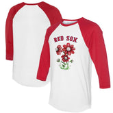 Boston Red Sox Tiny Turnip Women's Blooming Baseballs 3/4-Sleeve Raglan T-Shirt - MLB T-shirts