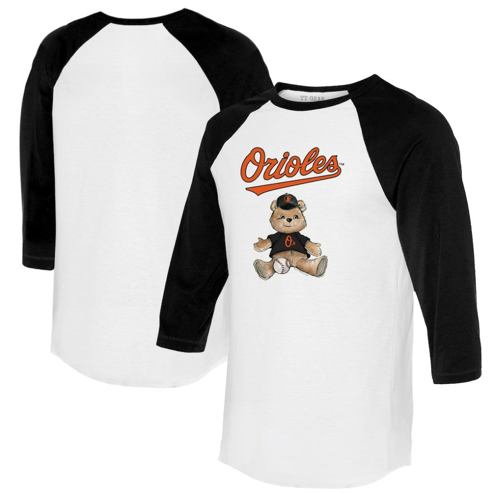 Baltimore Orioles Tiny Turnip Women's Teddy Boy 3/4-Sleeve Raglan T-Shirt - MLB T-shirts
