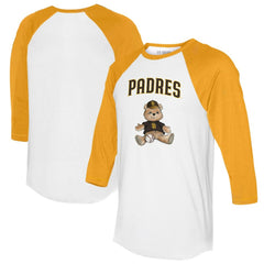 San Diego Padres Tiny Turnip Women's Teddy Boy 3/4-Sleeve Raglan T-Shirt - MLB T-shirts