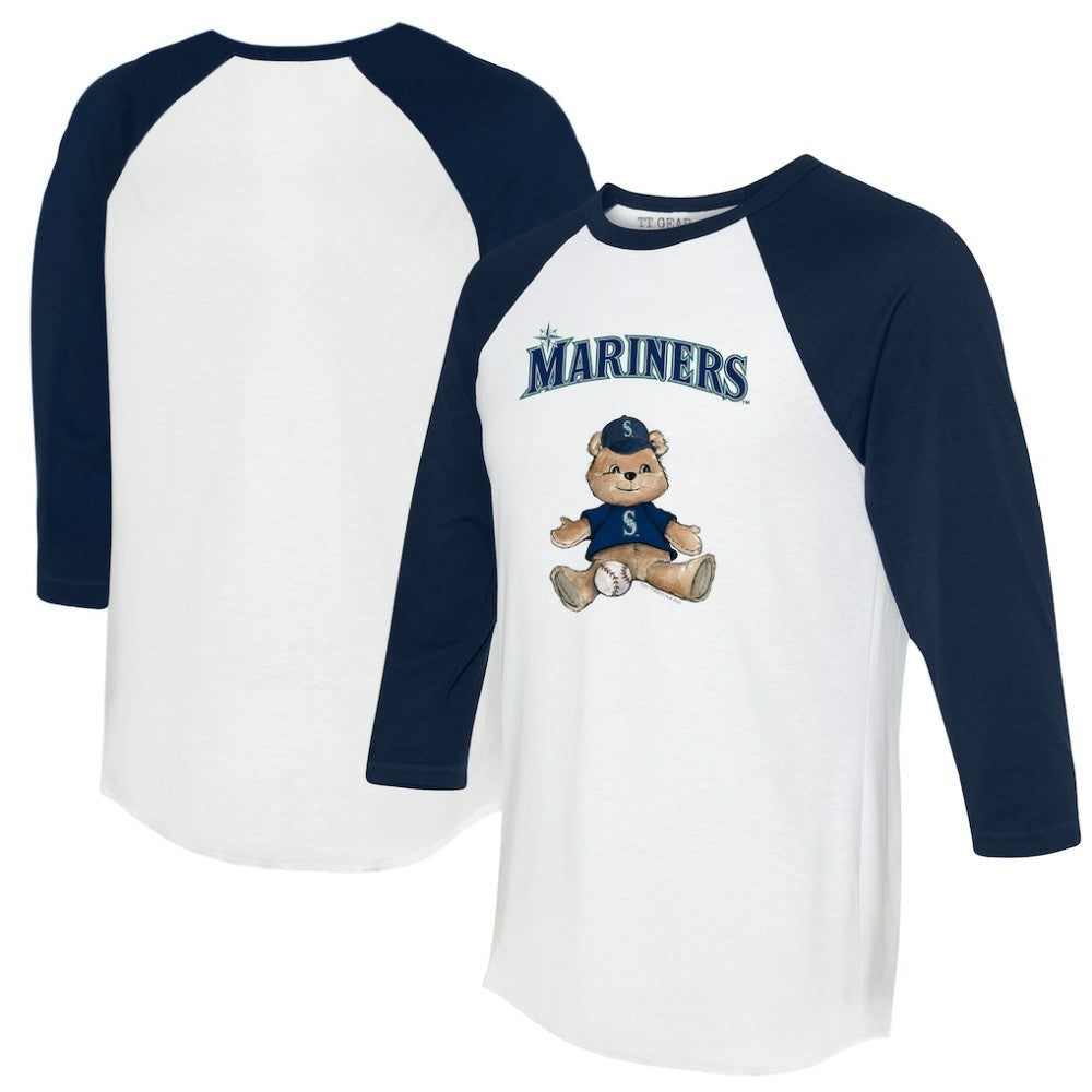 Seattle Mariners Tiny Turnip Women's Teddy Boy 3/4-Sleeve Raglan T-Shirt - MLB T-shirts
