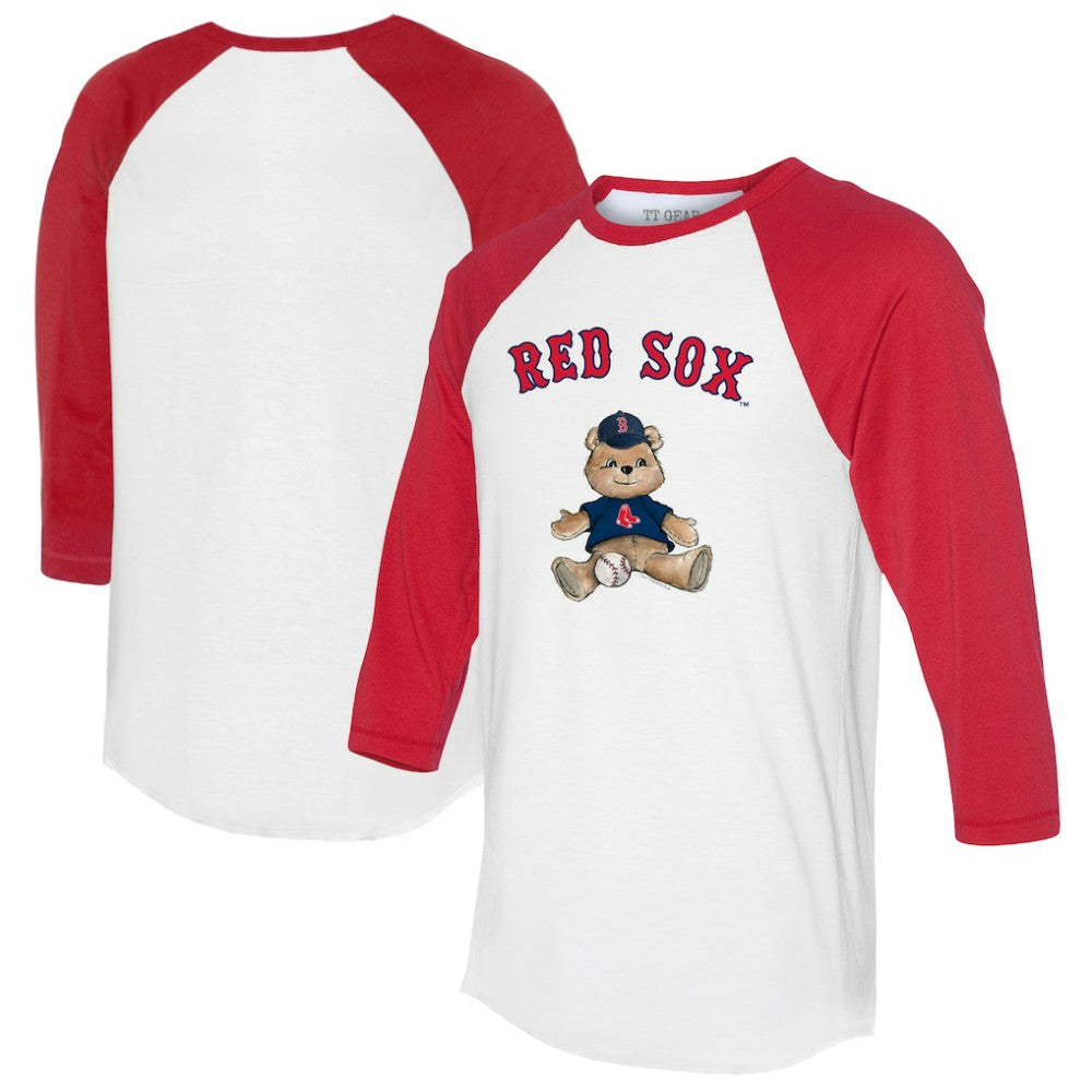 Boston Red Sox Tiny Turnip Women's Teddy Boy 3/4-Sleeve Raglan T-Shirt - MLB T-shirts