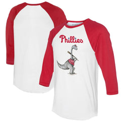 Philadelphia Phillies Tiny Turnip Women's Bronto 3/4-Sleeve Raglan T-Shirt - MLB T-shirts