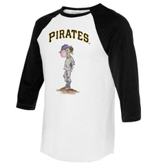 Pittsburgh Pirates Tiny Turnip Women's Bubbles 3/4-Sleeve Raglan T-Shirt - MLB T-shirts