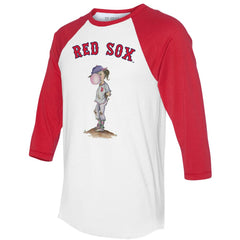 Boston Red Sox Tiny Turnip Women's Bubbles 3/4-Sleeve Raglan T-Shirt - MLB T-shirts