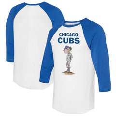 Chicago Cubs Tiny Turnip Women's Bubbles 3/4-Sleeve Raglan T-Shirt - MLB T-shirts