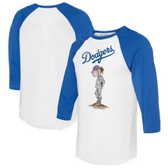 Los Angeles Dodgers Tiny Turnip Women's Bubbles 3/4-Sleeve Raglan T-Shirt - MLB T-shirts