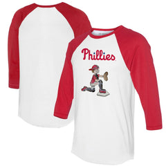 Philadelphia Phillies Tiny Turnip Women's Caleb 3/4-Sleeve Raglan T-Shirt - MLB T-shirts