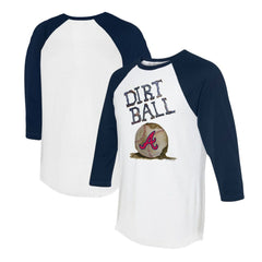 Atlanta Braves Tiny Turnip Women's Dirt Ball 3/4-Sleeve Raglan T-Shirt - MLB T-shirts