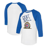 Chicago Cubs Tiny Turnip Women's Dirt Ball 3/4-Sleeve Raglan T-Shirt - MLB T-shirts
