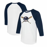 Houston Astros Tiny Turnip Women's Hat Crossbats 3/4-Sleeve Raglan T-Shirt - MLB Hats