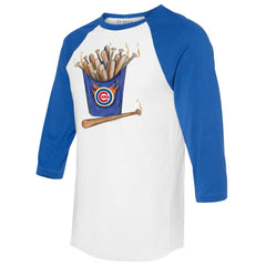 Chicago Cubs Tiny Turnip Women's Hot Bats 3/4-Sleeve Raglan T-Shirt - MLB T-shirts