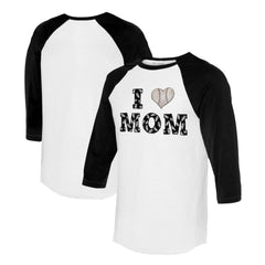 Chicago White Sox Tiny Turnip Women's I Love Mom 3/4-Sleeve Raglan T-Shirt - MLB T-shirts
