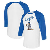 Los Angeles Dodgers Tiny Turnip Women's Kate 3/4-Sleeve Raglan T-Shirt - MLB T-shirts