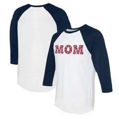 Washington Nationals Tiny Turnip Women's Logo Mom 3/4-Sleeve Raglan T-Shirt - MLB T-shirts