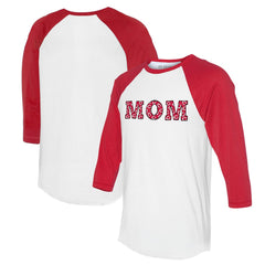 Cincinnati Reds Tiny Turnip Women's Logo Mom 3/4-Sleeve Raglan T-Shirt - MLB T-shirts