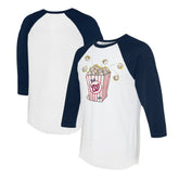 Washington Nationals Tiny Turnip Women's Popcorn 3/4-Sleeve Raglan T-Shirt - MLB T-shirts