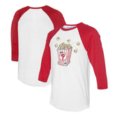 Philadelphia Phillies Tiny Turnip Women's Popcorn 3/4-Sleeve Raglan T-Shirt - MLB T-shirts