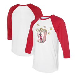 St. Louis Cardinals Tiny Turnip Women's Popcorn 3/4-Sleeve Raglan T-Shirt - MLB T-shirts