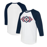 Minnesota Twins Tiny Turnip Women's Prism Arrows 3/4-Sleeve Raglan T-Shirt - MLB T-shirts