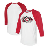 Cincinnati Reds Tiny Turnip Women's Prism Arrows 3/4-Sleeve Raglan T-Shirt - MLB T-shirts