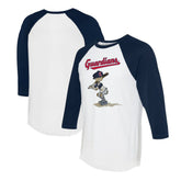 Cleveland Guardians Tiny Turnip Women's Slugger 3/4-Sleeve Raglan T-Shirt - MLB T-shirts