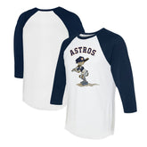 Houston Astros Tiny Turnip Women's Slugger 3/4-Sleeve Raglan T-Shirt - MLB T-shirts