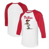 Philadelphia Phillies Tiny Turnip Women's Slugger 3/4-Sleeve Raglan T-Shirt - MLB T-shirts